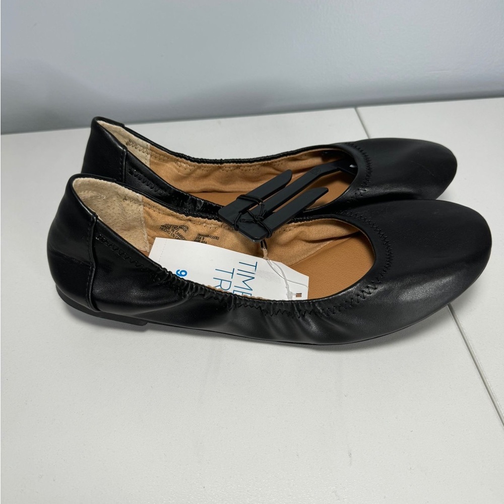 Time and Tru Women's Scrunch Ballet Flats, Size 9